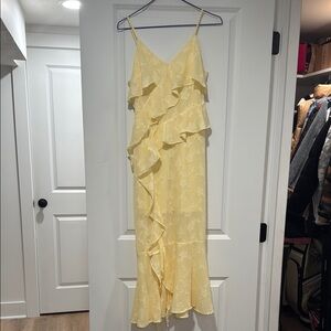 Yellow Ruffle Maxi Dress